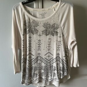 American Eagle 3/4 length top